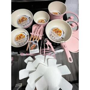 Complete Astercook 20-Piece Ceramic Pots and Pans Set, Nonstick Cookware Set